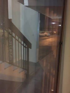 Great vantage point for parking lot views and lookout for potential intruders.